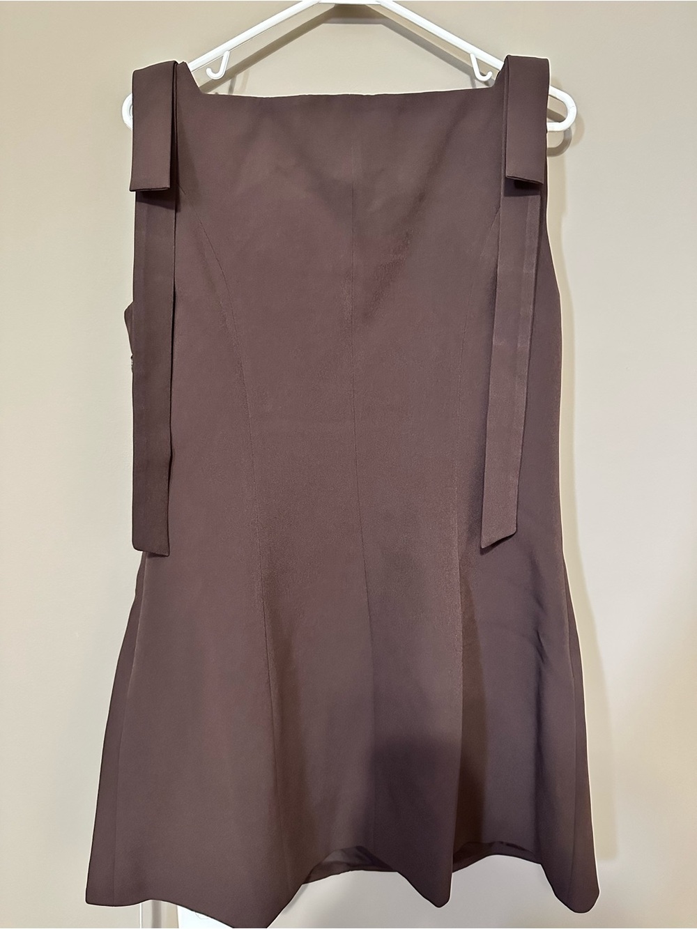 Commense Brown Tie-Shoulder Mini Dress - Picture 2 of 2